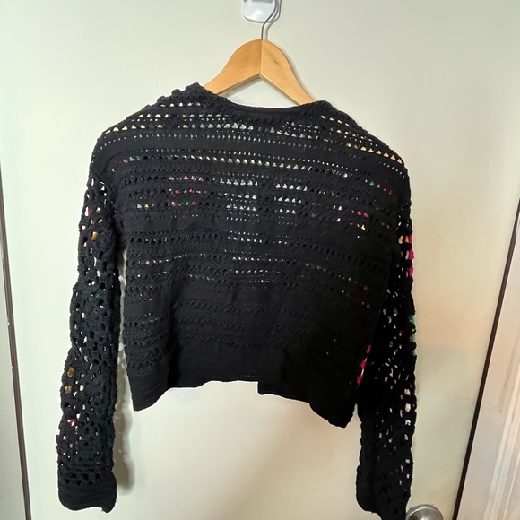 Wild Fable Crochet Granny Square Cardigan Sweater Multi Color Sz Xs - Picture 9 of 9